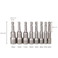 thumbnail image 2 of SENRISE Metal Magnetic Nut Driver Bit Hexagonal Socket Adapter Tools Silver Size H18mm, 2 of 6