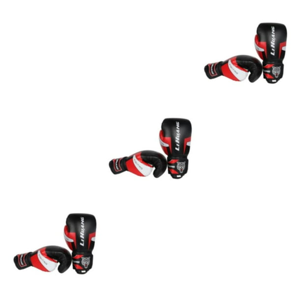 Greeniant Hombres Mujeres Guantes de entrenamiento de boxeo Sparring Kickboxing GYM Punching 12oz Negro Type1 NO1
