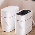thumbnail image 3 of SDFGTstore Modern Press Top Plastic Trash Receptacle Effortlessly Waste Bin Waste Management for Family and Office Environment, 3 of 11