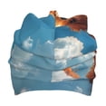 thumbnail image 3 of Xecao Blue Sky Cloud Puppy Print Beanie Hat Toddler Girls Boys, Baby Hats Winter Warm Knitted Thermal, Kids Winter Caps, 3 of 7