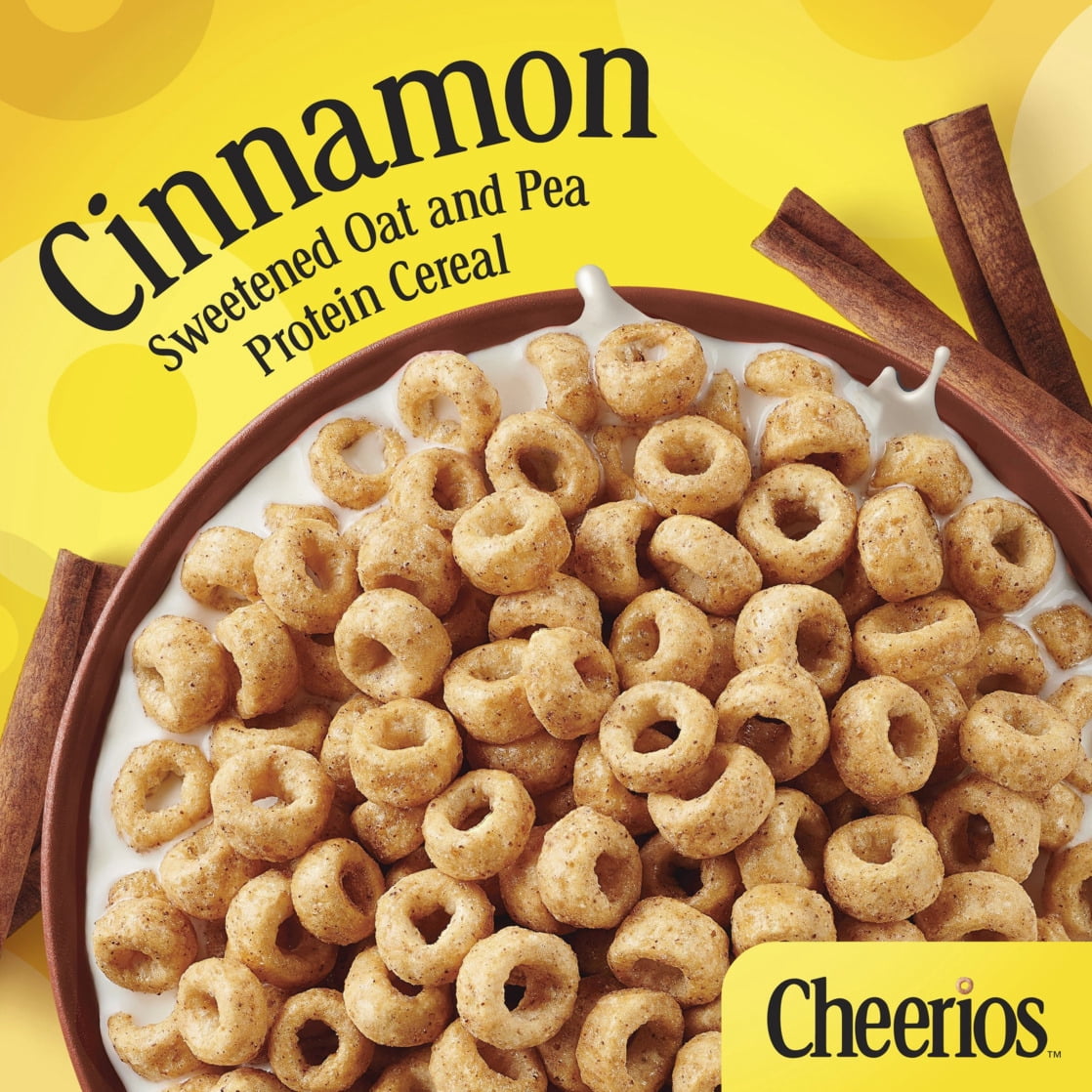 (8 pack) Cheerios Protein Cereal, Cinnamon, 8g Protein, Family Size, 15 oz