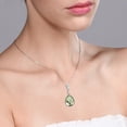 thumbnail image 2 of Gem Stone King 925 Sterling Silver Green Prasiolite Pendant Necklace for Women | 6.50 Cttw | Pear Shape 16X12MM | with 18 inches Chain, 2 of 4