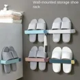thumbnail image 2 of Zapatero de pared sin perforaciones, zapatillas de baño, toallero, gancho para inodoro, sin perforaciones, ahorra espacio, 2 uds., 2 of 5