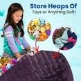 thumbnail image 2 of Cheer Collection Faux Fur Bean Bag and Stuffed Animal Storage Case, Purple, 2 of 5