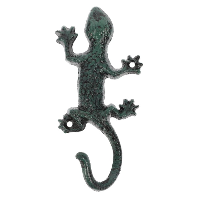 Gancho de pared Gecko para colgar abrigos de hierro, colgador de pared, colgador de pared antiguo