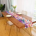 thumbnail image 2 of Yayeee Table Runner 70 inches Long Home Kitchen Dinning Party Decoration, Purple Colorful Circles, 2 of 7