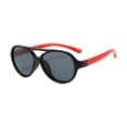 thumbnail image 2 of Gafas de sol de corazón para niños pequeños Yotijar Vintage negro y rojo, 2 of 9