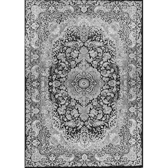 Ahgly Company Indoor Rectangle Persian Gray Traditional Area Rugs, 2' x 5'