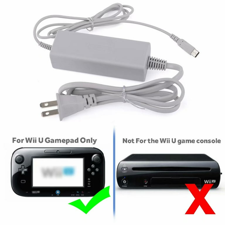 Wii U Gamepad Charger, AC Power Adapter Charger for Nintendo Wii U Gamepad  Remote Controller