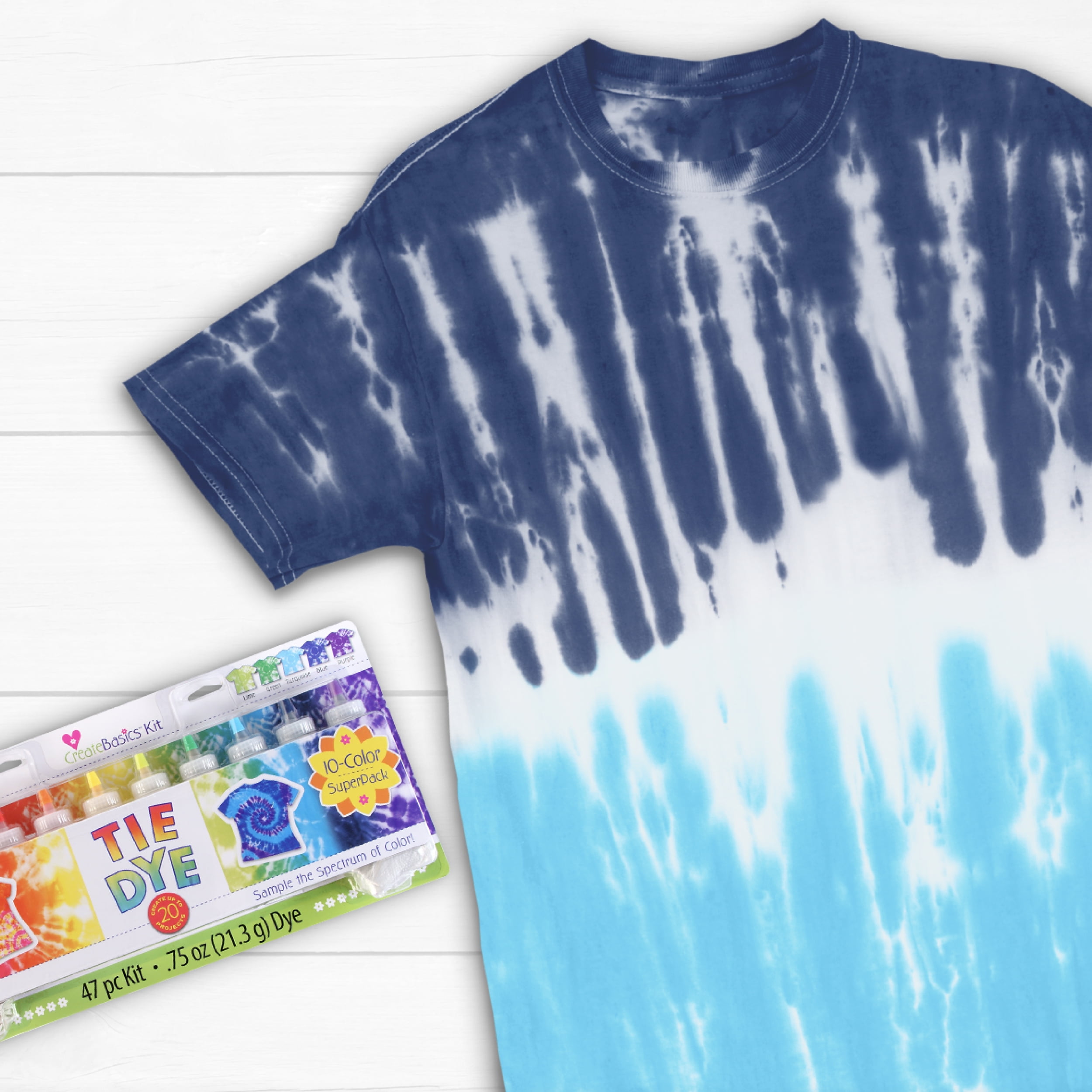 Create Basics 10 Color Tie Dye Kit, Rainbow Colors