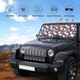 thumbnail image 6 of Fuzoiu Leaves Flower Print Car Windshield Sun Shade,Block Uv Rays Sunshade,Foldable Front Window Sun Visor Protector for Car,SUV,Truck-Keep Vehicle Cool-Leaves Flower, 6 of 8