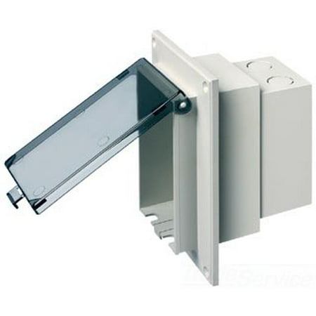 Arlington Dbvr1c 1 Outdoor Electrical Box With Weatherproof Cover For Flat Surface Construction Clear Vertical Gang