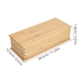 thumbnail image 2 of Raindrops Bamboo Cutlery Box with Lid for Kitchen Utensils Yellow Wooden Organizer Tray, 2 of 8