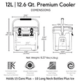 thumbnail image 5 of Camp-Zero  12L - 12.6 Quart Premium Cooler Pink, 5 of 6