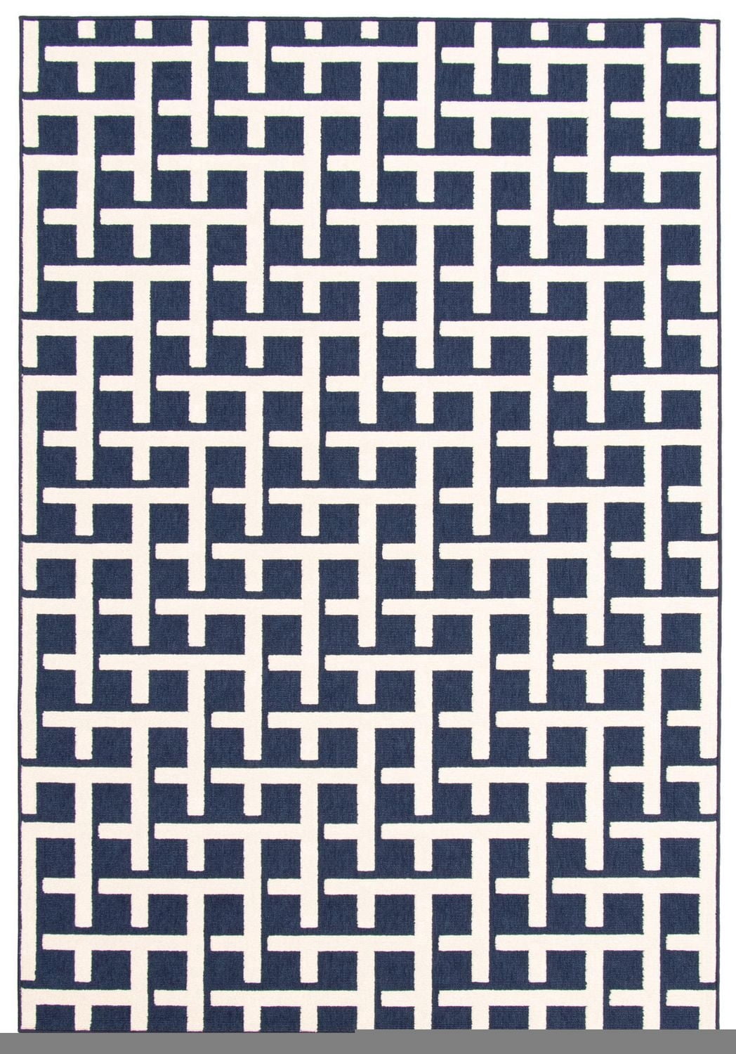 ECARPET Indoor/Outdoor for Balcony, Patio and Garden Villa Blue Rug