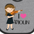 thumbnail image 4 of Inktastic Girls I Heart Violin Girls Baby Bib, 4 of 4