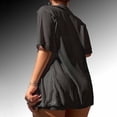 thumbnail image 5 of Bathing Suit Coverups Women's 2 Piece Cover Ups Set Short Sleeve Open Front Kimono Swimsuit Coverup With Shorts Black,L, 5 of 9