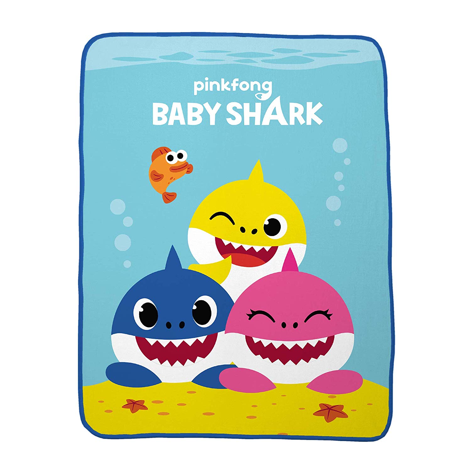 Baby Shark Plush Throw, Kids Bedding, 46 x 60, Shark Friends Walmart