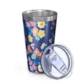 thumbnail image 2 of 16oz Tumblers Pioneer Flower Floral Print Pattern Stainless Steel Vacuum Insulated Double Wall Travel Tumbler Cups Mug with Lid and Straw,Cleaning Brush for Coffee,Tea, 2 of 4