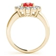 thumbnail image 2 of Aonejewelry 1.90Ct. Halo Ruby and Diamond Engagement Wedding Ring In 10K Solid Yellow Gold, 2 of 2
