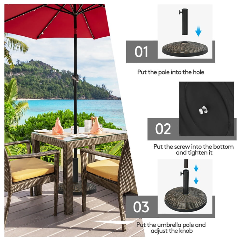 Aimee Lii 27 lbs Patio Market Umbrella Base Stand, Outdoor Umbrella Base Aimee Lii 27 lbs Patio Market Umbrella Base Stand, Outdoor Umbrella Base
