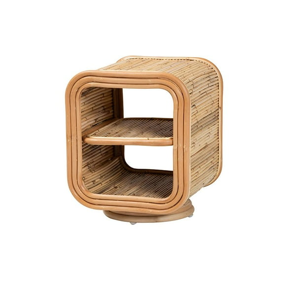 bali & pari Bethari Bohemian Natural Rattan Nightstand