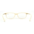 thumbnail image 4 of Chic Elegant Rectangle Designer Style Clear Lens Fashion Eyeglasses Ivory, 4 of 4