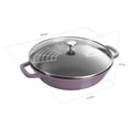 thumbnail image 3 of Staub Cast Iron Perfect Pan , Dutch Oven, 4.5-quart,  serves 4-5, Made in France, Lilac, 3 of 8