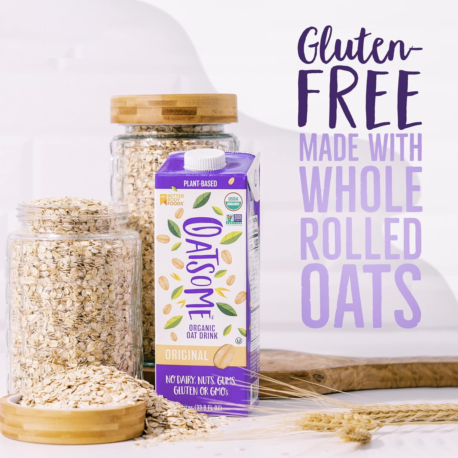 (3 pack) Oatsome Organic Oat Milk, 1-Liter Carton, 33.8 Fl Oz (Pack of 1)