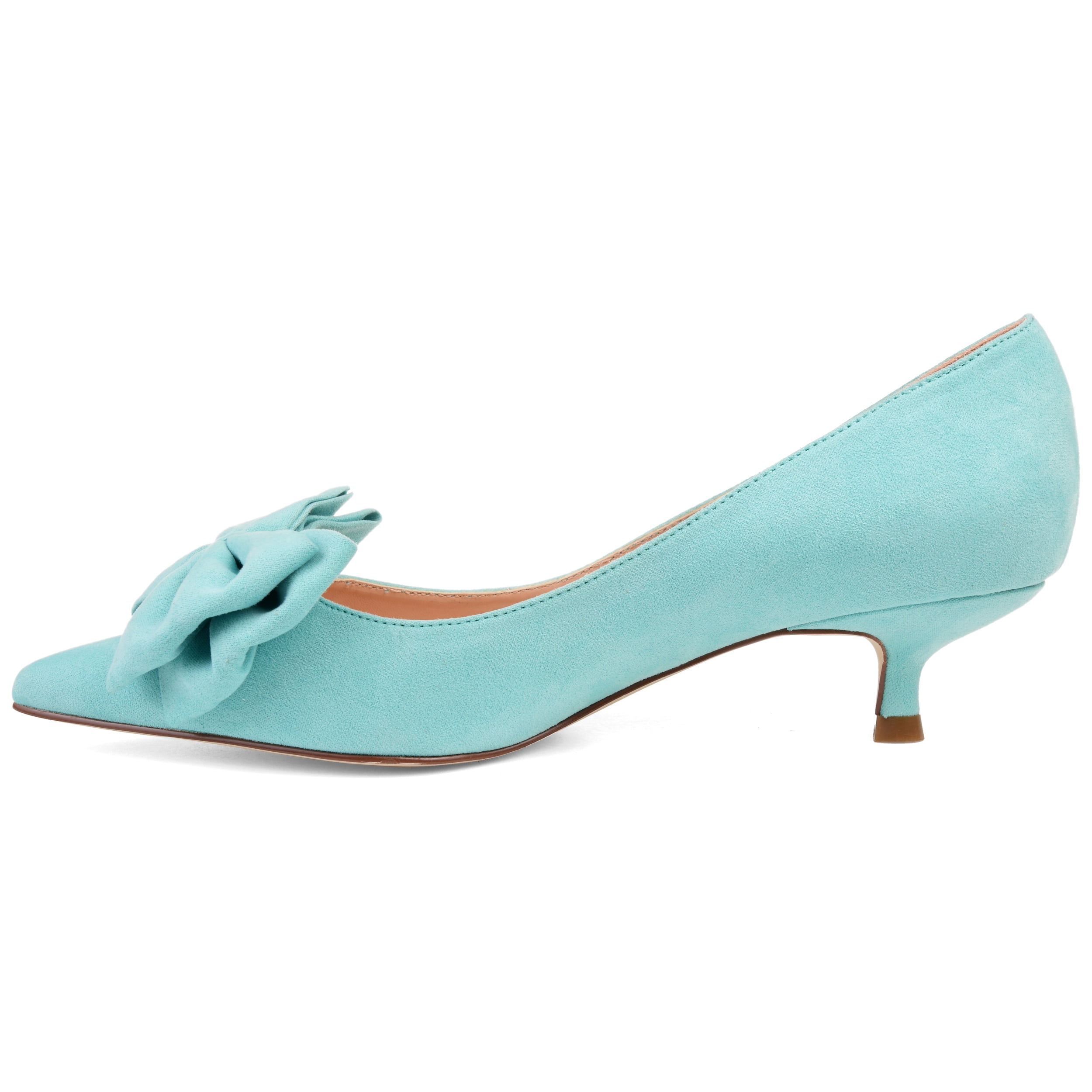 Journee Womens Orana Pointed Toe Kitten Heel Pumps, Widths Available