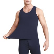 zbxnLI Mens Sleeveless Thermal Underwear Crew Neck Winter Warm Undershirts Basic Layer Tank Shirts