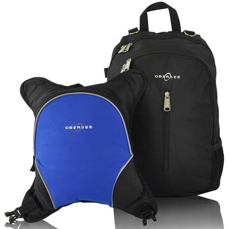 Obersee Rio Diaper Bag Backpack With Detachable Cooler Black Royal Blue Obersee Rio Diaper Bag Backpack With Detachable Cooler Black Royal Blue