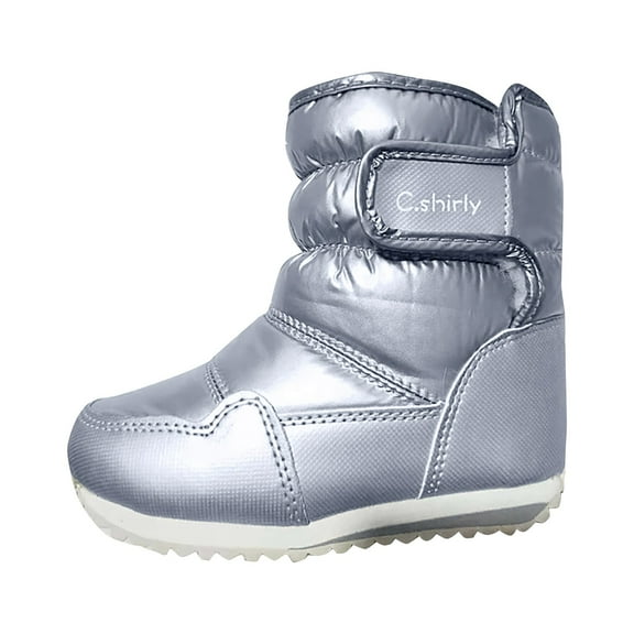 DHFJKG Girls' Winter Thickened Snow Boots Non Warm Comfortable Solid Color Shoes Autumn Stylish Shoes