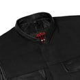thumbnail image 5 of Men's Canvas Motorcycle Vest with Leather Trim – Club Style, Patch Ready, Riding Outerwear, 5 of 5