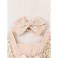 thumbnail image 4 of xiaxaixu Bébé Fille 2Pcs Tenue d'Été, Sans Manches Noeud devant Dentelle Romper avec Bandeau Ensemble, 4 of 7