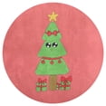 thumbnail image 3 of Cute Christmas Tree Cartoon Round Carpet Circle Rug Outdoor Patio Area Rug Washable Large Area Rugs Hallway Room Decor Fitness Mats, 3 of 8