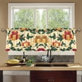 thumbnail image 3 of Ryvnso Christmas Gifts Leaves Curtains Sets Short Curtain Rod Pocket Half Window Cafe Farmhouse Tier 2 Panels 57"W x 24"L, 3 of 7