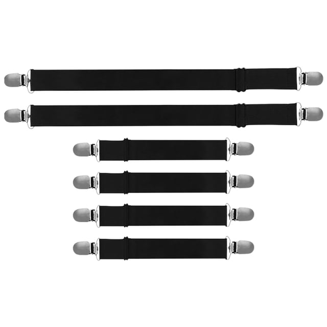 GOOHOCHY 6 correas elásticas ajustables para manteles, para el hogar, la oficina, para sábanas, tirantes elásticos, pinzas para sábanas.