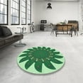 thumbnail image 4 of Ahgly Company Machine Washable Indoor Rectangle Transitional Green Area Rugs, 4' x 6', 4 of 7
