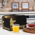 thumbnail image 6 of Daiia Gold Glittering Stars Pattern 4 slice Toaster Cover, Toaster Appliance Dust-proof Cover For Kitchen Small Appliance Dust Cover and Fingerprint Protection, 6 of 7