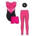 thumbnail image 3 of vastwit Gymnastics Outfit for Girls 4pcs Figure Ice Skating Training Suit Dance Leotard with Shorts Leggings Hairband Hot Pink 12, 3 of 8
