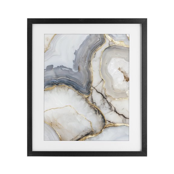 Stupell Industries Crystal Geode with Gold Black Framed Print Under Glass, design by Svetlana Aleynikova