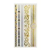 Temporary High Quality Stylish Safe to Wear Metallic Gold Silver Body Tattoo