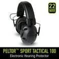thumbnail image 3 of Peltor Sport Tactical 100 Electronic Hearing Protector Earmuff, NRR 22 dB, Black, 3 of 14