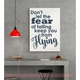 thumbnail image 4 of Don't Let Fear Keep from Flying Best Vinyl Lettering Stickers Inspirational Wall Decals Quote 23x17-Inch Deep Blue, 4 of 6