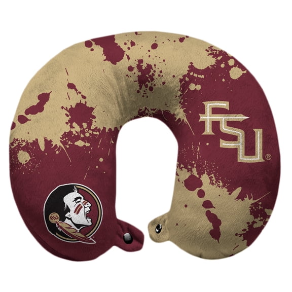 Florida State Seminoles 12'' x 13'' Splatter Print Polyester Travel Pillow