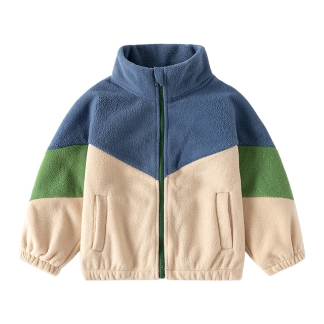 Gibobby Chamarra de invierno para bebé niñoNiños pequeños, bebés, niños y niñas, chaqueta informal de manga larga con cremallera de Color de retazos, abr(Beige, 10-12 Años)