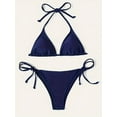 thumbnail image 5 of Swimwear Thong Bikini Set Sexy New Navy Blue Swimsuits Woman Sexy Bathing Suits Bikinis Triangle Bandage Female Beachwear, 5 of 7