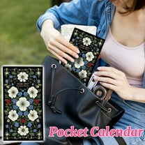 2026-2027 Pocket Planner for Adults Yearly Pocket Calendar 2026-2027 for Purse Jan 2026 to Dec 2027 with Fashion Printed Cover Pink & Blue Flower 6.3 In