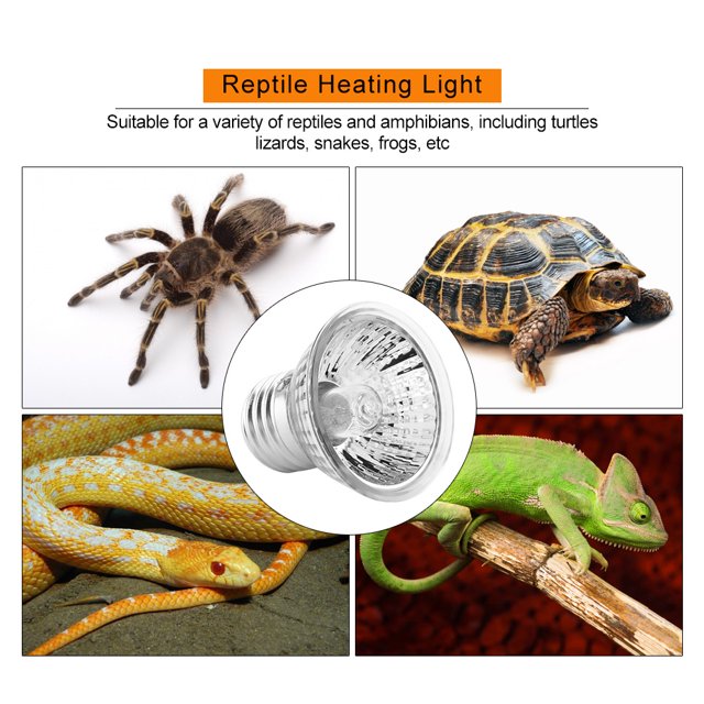 Reptile Heat Lamp, UVA UVB Full Spectrum Sun Lamp Reptile Heating Light Sunbathe Lizard Heat Lamp Bulb Reptile Heat Bulb Light Bulb for Reptiles Snake Lizard